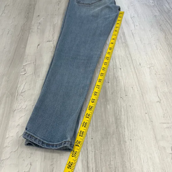 American Eagle Super Stretch Mid Rise Light Wash Distressed Skinny Jeans 6S - Image 9