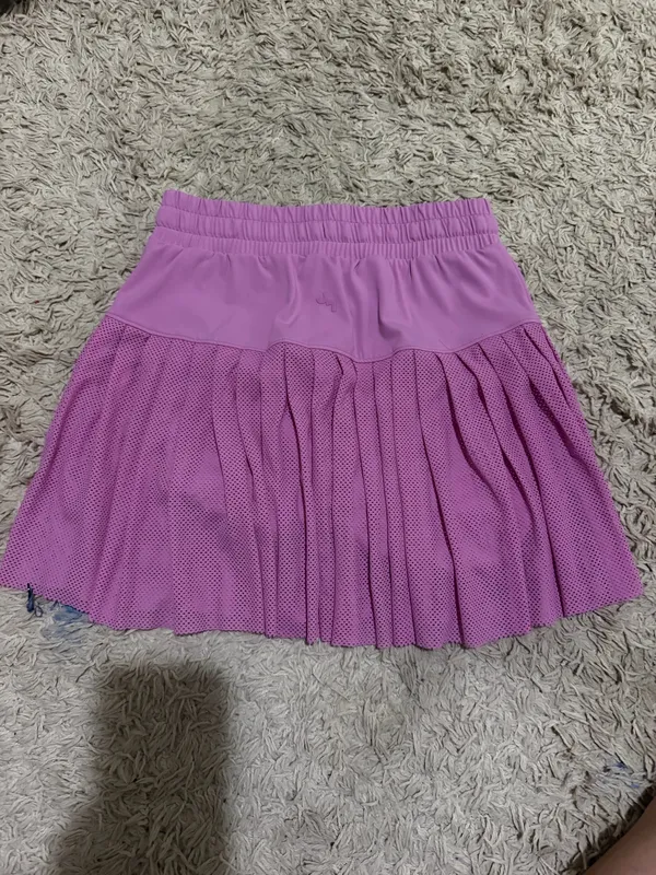 JoyLab Mesh High-Rise Pleated Tennis Skort - Image 2