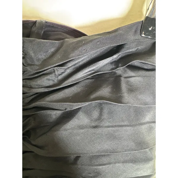 VTG 80s Tadashi Shoji Black Strapless Ruched & Ruffled Cocktail Dress Size 6 USA - Image 12