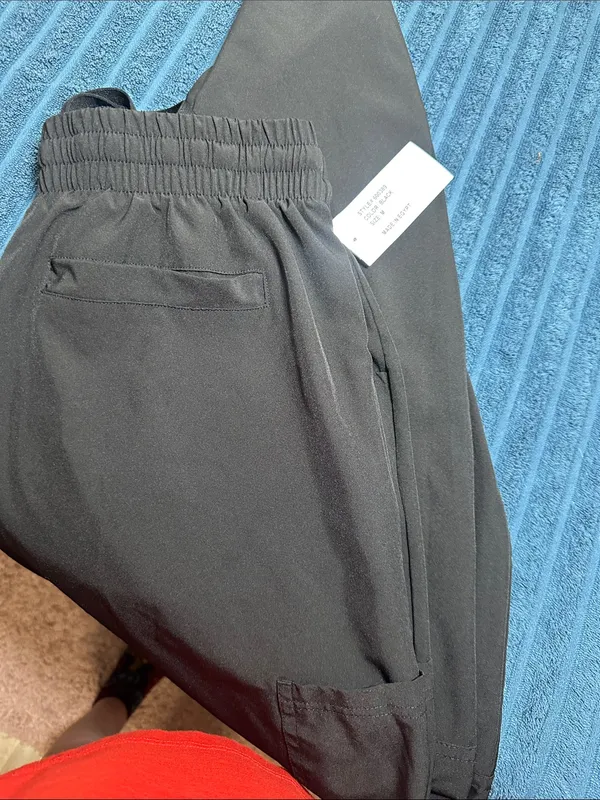 Black Elastic-Waist Scrub Pants Sz M NWT - Image 6
