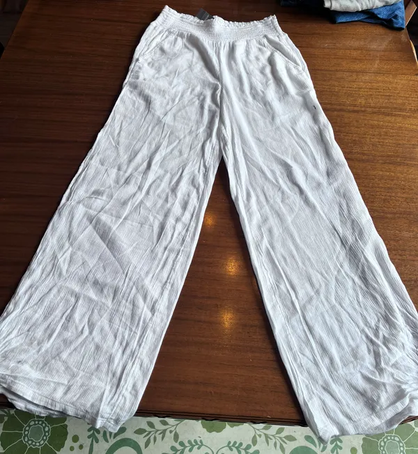 NWT Linen Wide Leg Beach Pants - Image 4