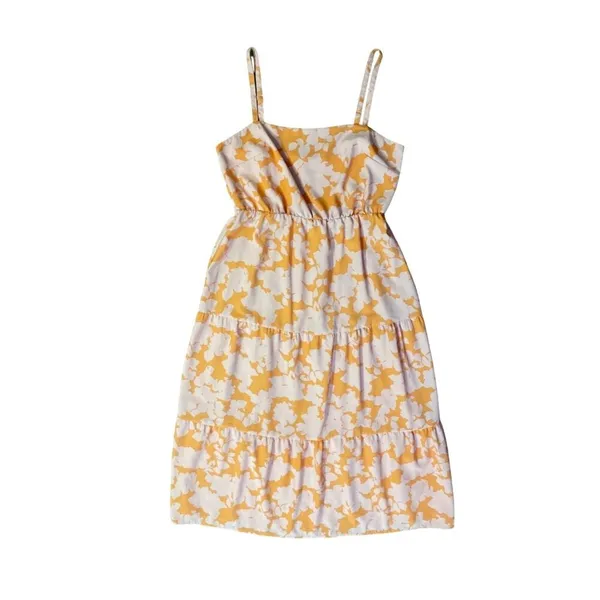 Social Standard by Sanctuary Sun Dress Womens L Used Pink Orange Floral XD9019GH - Image 5
