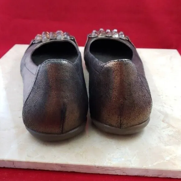 Kenneth Cole Reaction Women's Bronze Jeweled Flats My Boo - Size 7 - Image 2