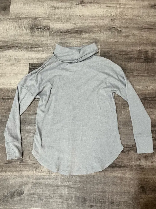 MAEVE BY ANTHROPOLOGIE Ainsley Thermal Turtleneck Sweater In Grey - Image 3