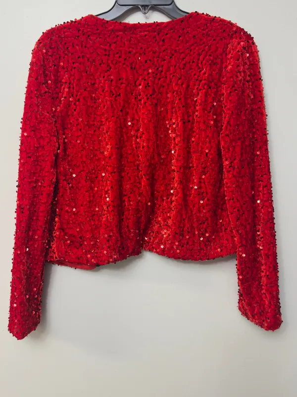 Source Unknown NWOT Red Sequin Bow-Tie Crop Jacket - Women's Sz Med - Image 4