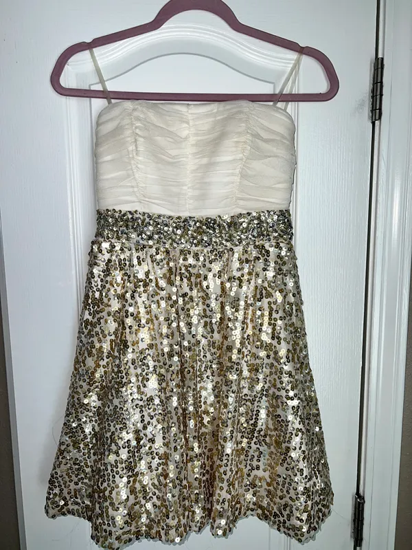 Gold Metallic Dress - Image 6
