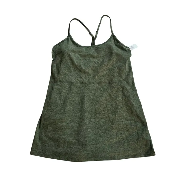 Old Navy NWT CloudComfy Active Dress XL Olive Green Heather Built-in Bra Shorts - Image 3