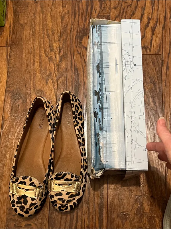 Sperry Leopard Print Flats with Gold Accent - Image 14