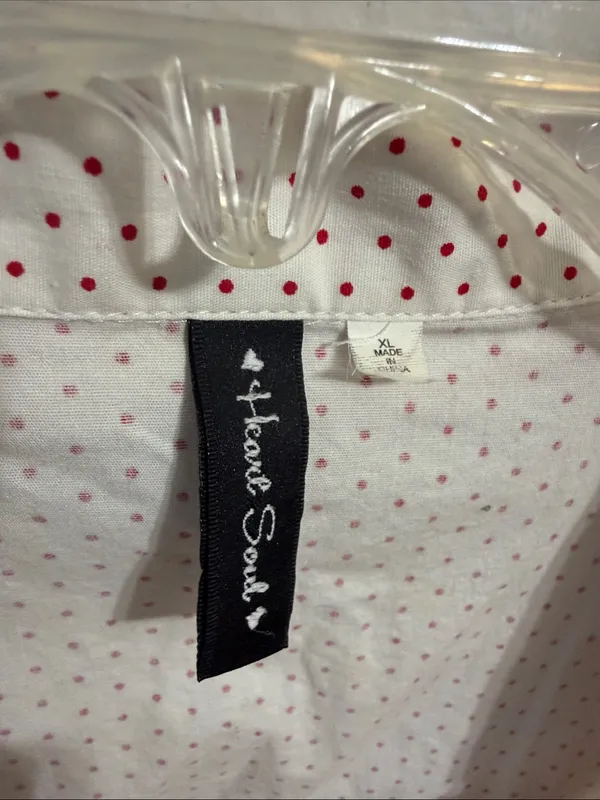 Vintage Polka Dot Shirt 50s 60s 70s 80s Diner Top with belt rockabilly dress up - Image 2
