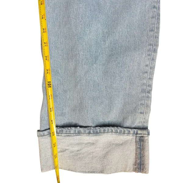Abercrombie & Fitch The Baggy Low Rise Jeans Light Wash 32 14L Wide Leg - Image 8
