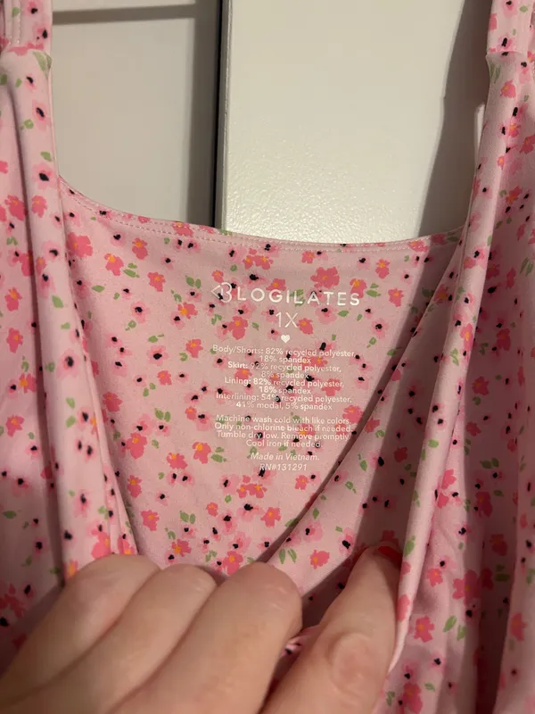Target Blogilates Floral Pink Workout Dress - Image 4