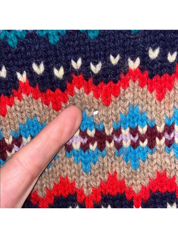 Vintage 90s Multicolor Knit Sweater Vest - Image 6