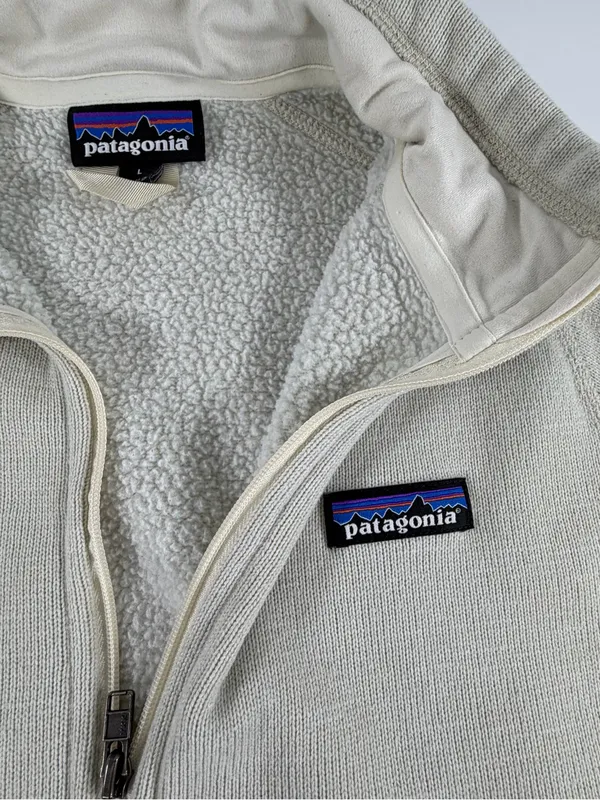 Patagonia Better Sweater 1/4 Zip Fleece Pullover Cream L Outdoor Gorpcore - Image 4