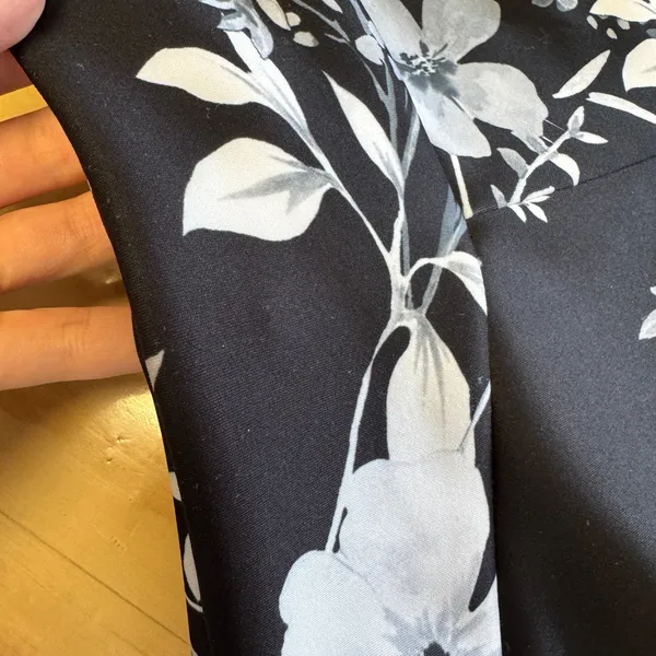 Calvin Klein Womens Black White Floral Sleeveless Scuba Sheath Dress Size 6 - Image 8