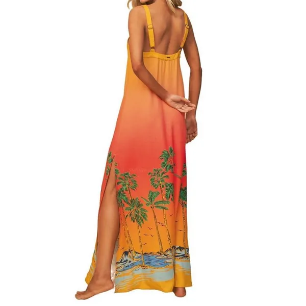 MAAJI Lucille Maxi Dress in Sunset Ombre Medium Resort Wear‎ Vacation Cover Up - Image 2