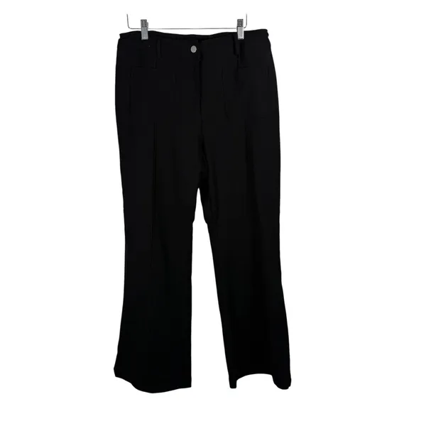 Halara High Waisted Work Flare Pants Pockets Black Office Career Womens Large - Image 3