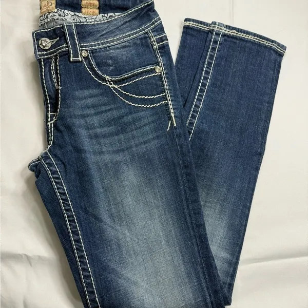 Studio Blue Boot Cut Jeans with Embroidered Design Size undefined - Image 3