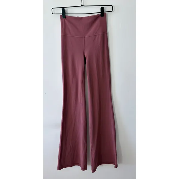 ATHLETA Elation High Rise Flare Mauve Pink Yoga Leggings Pants Womens XXS - Image 3