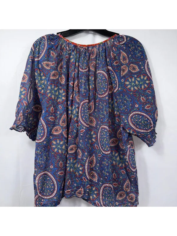 Natural Life Boho Paisley Peasant Top Size XL - Image 9