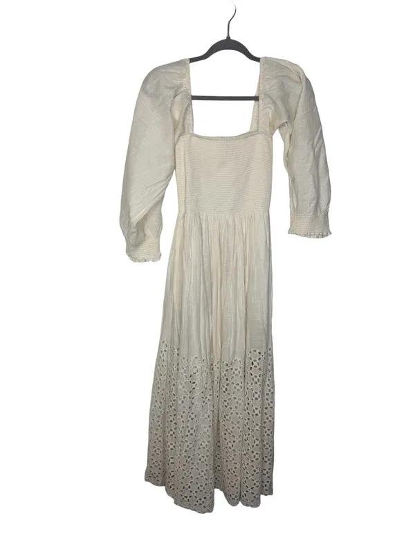 🤍 Free People Perfect Storm Cotton Eyelet Maxi Dress‎ XS 🤍 - Image 2