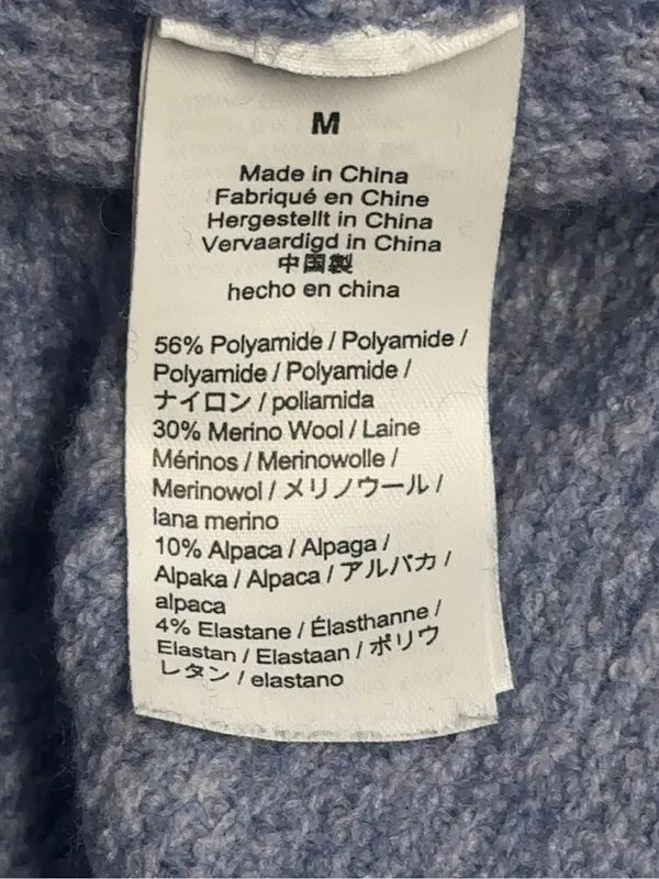 J.Crew Heather Blue Merino Wool Alpaca Blend Sweater Size M - Image 8