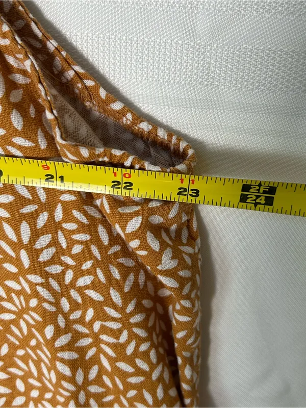 Ava & Viv 2X Sleeveless Orange with White floral Print Smock Dress with pockets - Image 6
