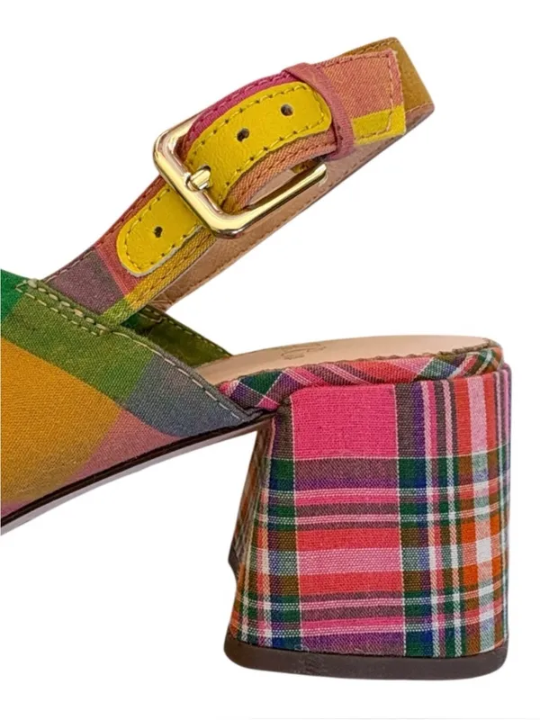 Like New J. Crew Twisted Knot Penny Sandals Plaid Size 5 - Image 5