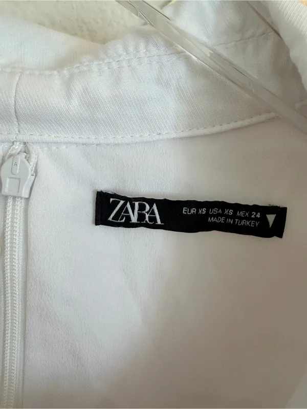 Zara Blogger Favorite White Blazer Front Twist Cutout Mini Dress XS - Image 6