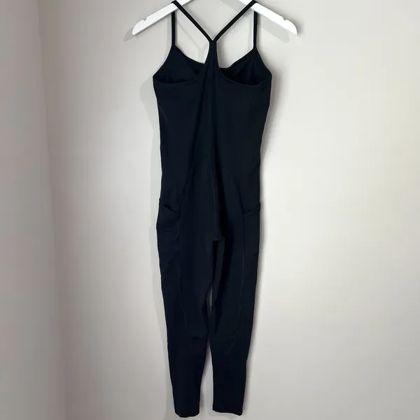 Offline‎ By Aerie The Hugger Jumpsuit Women's Size Medium Pockets Athletic Black - Image 5