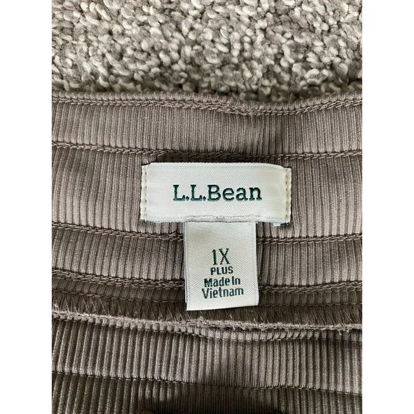 L.L.Bean Women’s Plus 1X Taupe Jogger Pants Lightweight Stretch - Image 3