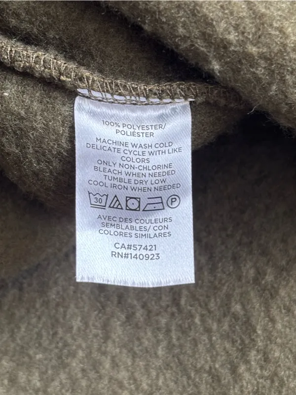 LOFT Olive Green Women’s Sherpa Half-Zip Pullover Hoodie Size XL - Image 8