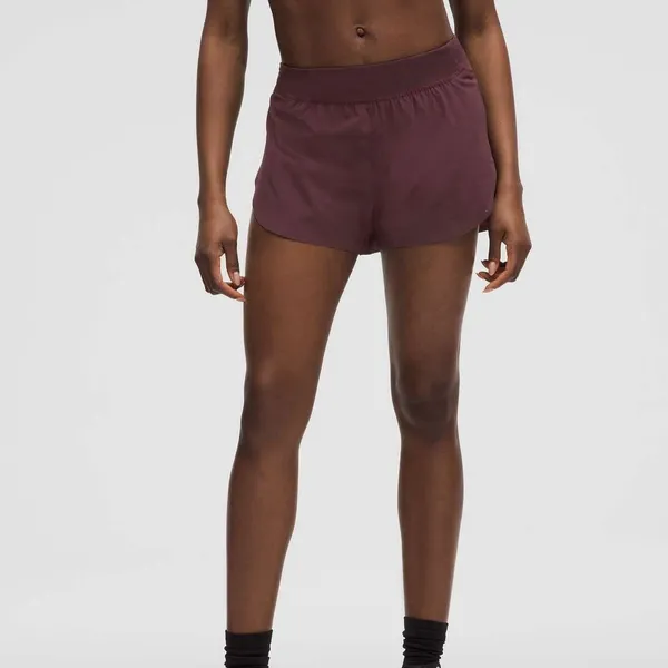 Lululemon Fast and Free High Rise Classic Fit Split Shorts 3" Goodnight Plum XL - Image 11
