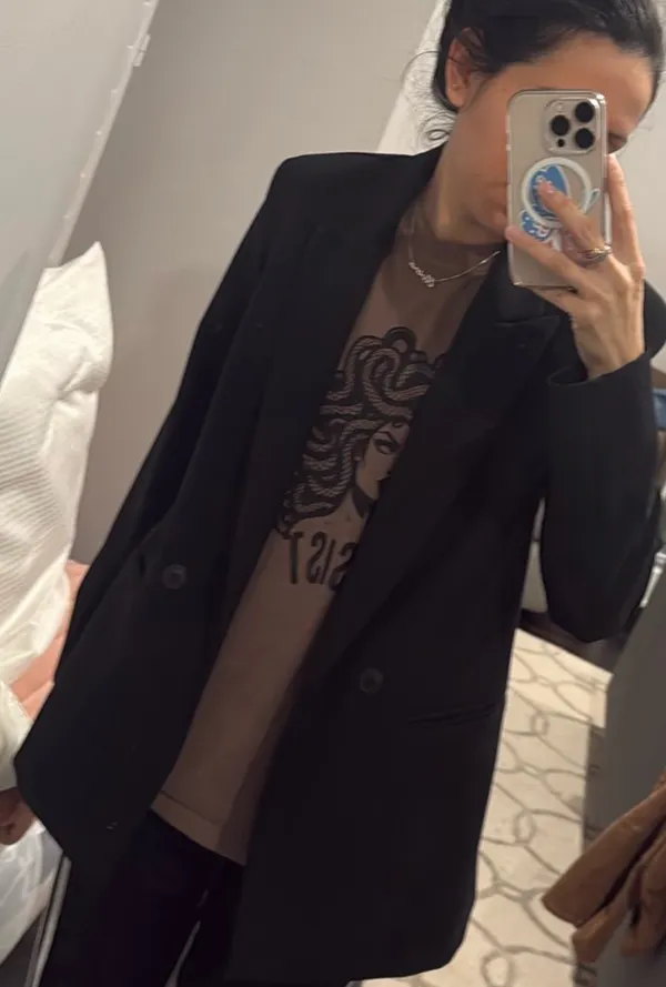 ZARA Blazer Jacket Double-Breasted Oversized - Image 2