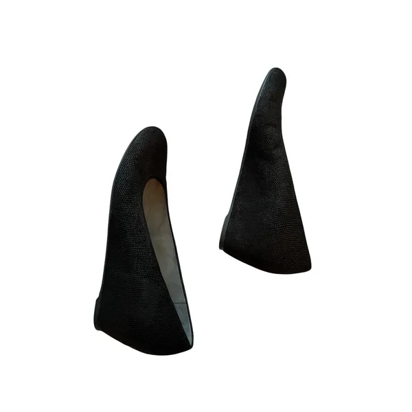 Stuart Weitzman Women Black Textured Shimmer Wedge Pumps Size 9N Made in Spain - Image 3