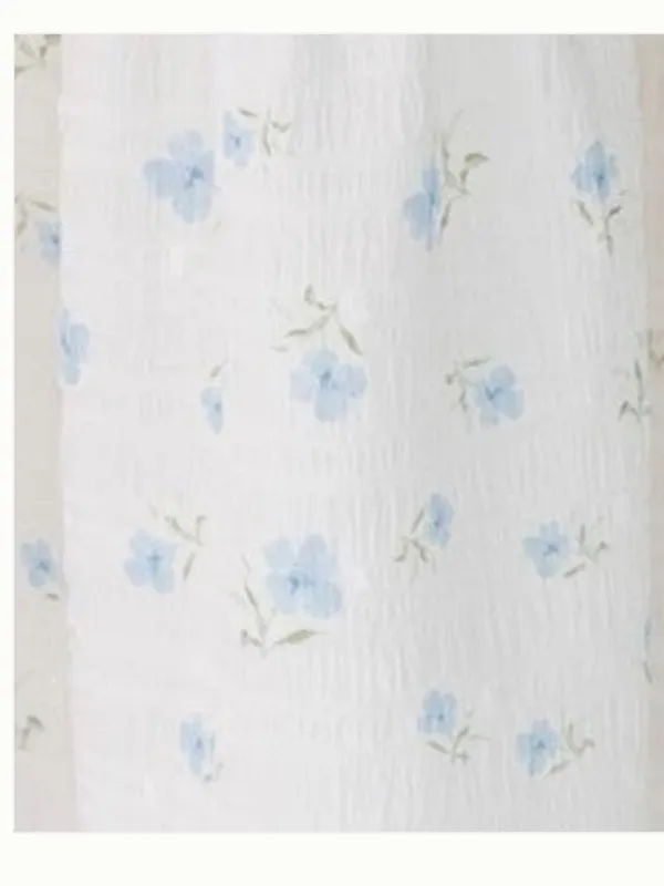 Called To Surf Women’s White Floral Maxi Dress with Puff Sleeves - Image 5
