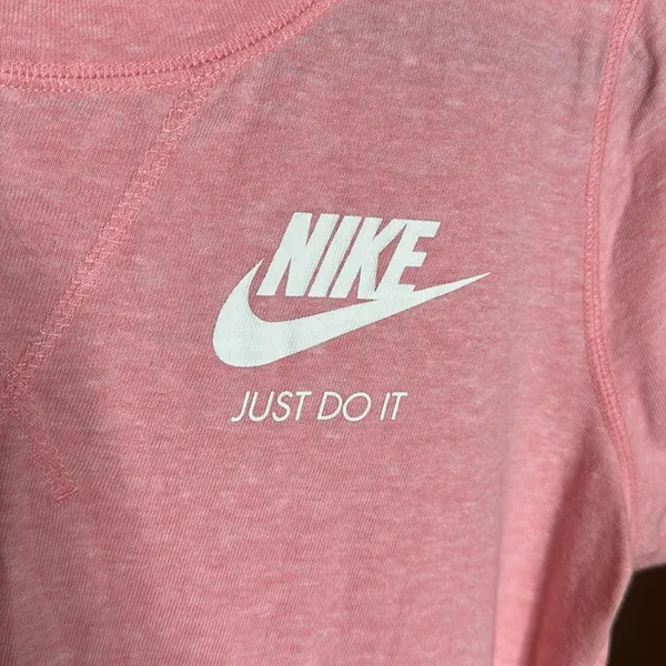 Nike Pink Just Do It Short Sleeve Tee Women’s Athletic Top Size Medium - Image 4