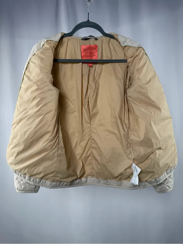 J. Crew Quilted Lightweight Lady Jacket‎ in Cream Size 4 - Image 8
