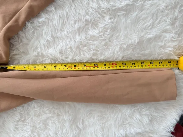 The Drop Blake Long Blazer in Praline, Size XS Tan - Image 8