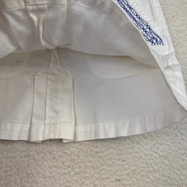 Citizens of Humanity Skirt Womens 27 White Embroidered Pockets‎ Pleats USA - Image 3