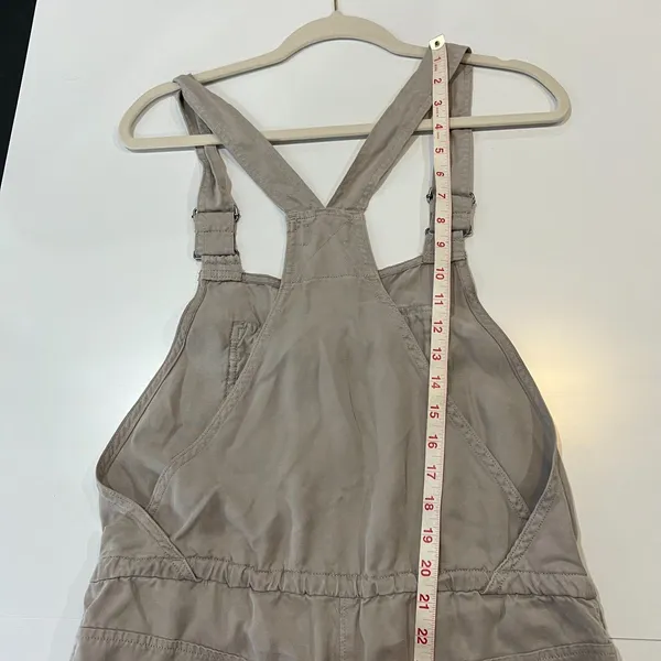 Wilfred Free Jumpsuit Women XS Tan Great Utility Drawstring Overalls Aritzia - Image 12