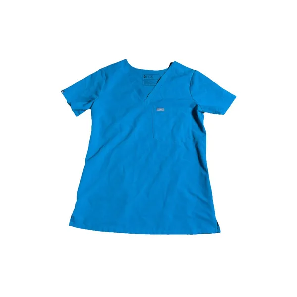 FIGS Scrub Top Women XSmall Blue Technical Collection One-Pocket Medical Nurse‎ - Image 4