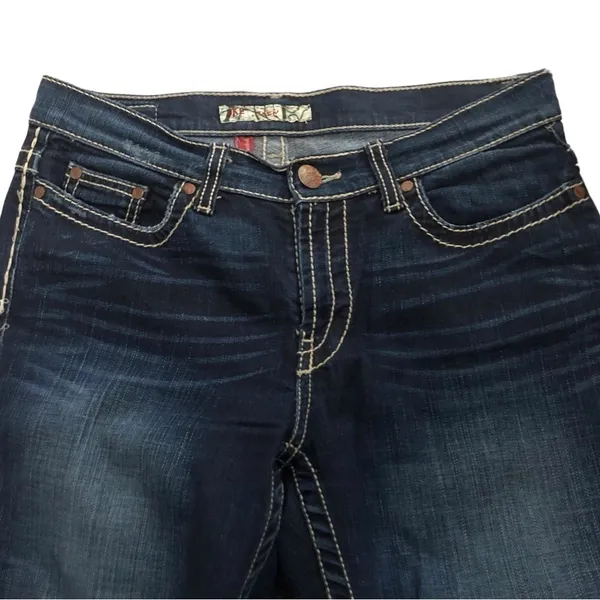 BKE The Buckle Drew Classic Mid Rise Boot Jean Size 28X29 Dark Wash Stretch - Image 2