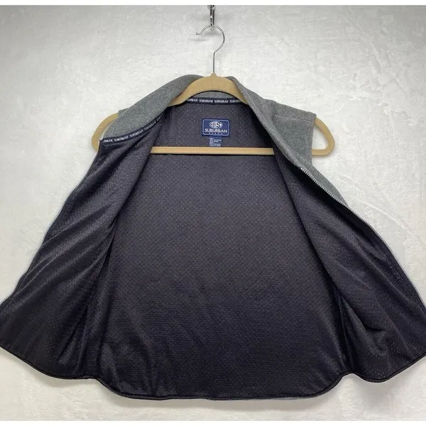 Columbia Suburban‎ Gray Fleece Hiking Zip Up Vest Womens Size M Polyester/Rayon - Image 7