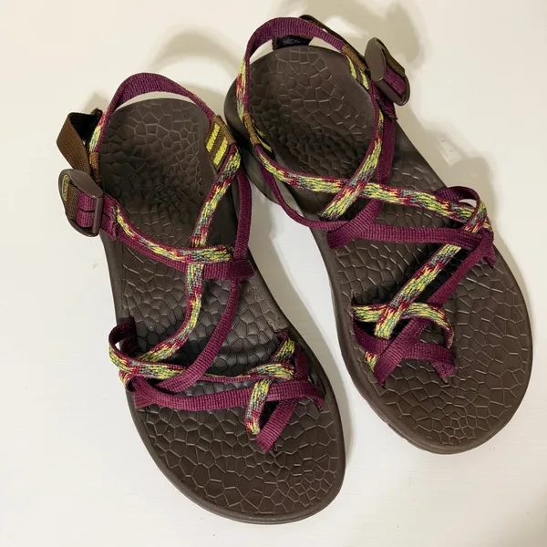 Chacos Z/Cloud X2 Women Strappy Sandals Vibram Sole Purple Maroon Multi Size 7 - Image 2