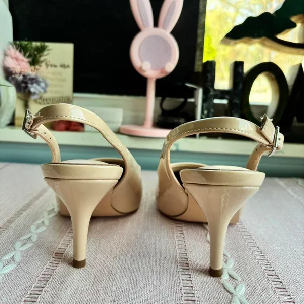 Cream patent heels Tan Size 6 - Image 3