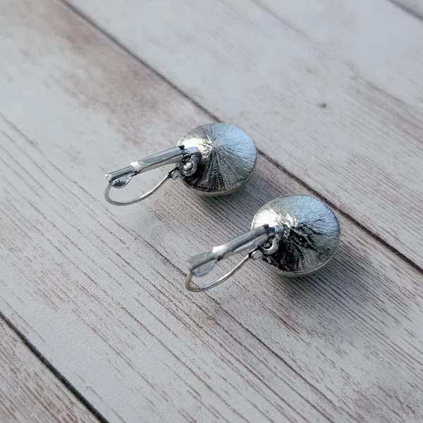 Turquoise Tone & Silver Tone Dangle Earrings for Pierced Ears - Image 9