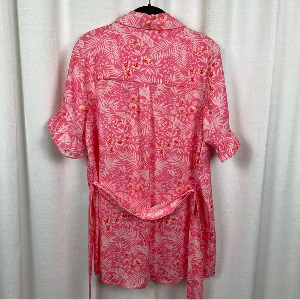 Revolve Lovers and Friends Pink Floral Juliet Mini Shirt Dress Sz.S - Image 12