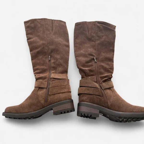 Brown suede like Slouchy y2k style Knee High Boots – Y2K Indie Cowgirl rave 6.5 - Image 2