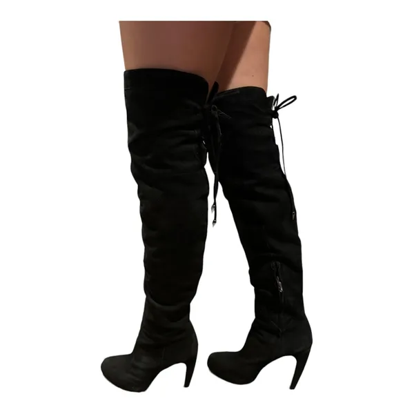 2000s Sam Edelman Kayla Over the Knee Suede Platform Boots 8.5 - Image 3