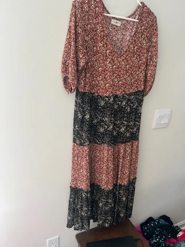 Natural Life Dress Women’s M Floral Tiered Maxi Boho‎ Prarie Cottage Core - Image 4